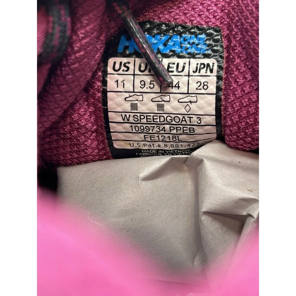 Hoka One One Women's Speedgoat 3 Purple Vibram Trial Running Shoes Size 11 - Picture 8 of 13